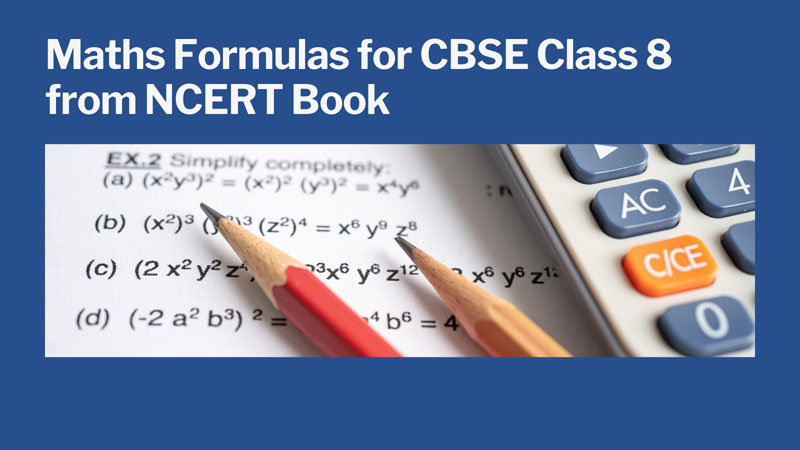 Maths Formulas Class 8