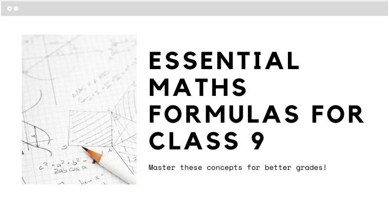 CBSE Class 9 Maths Formulas from NCERT Book